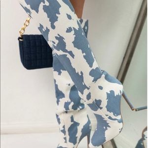 Cow Print Boots